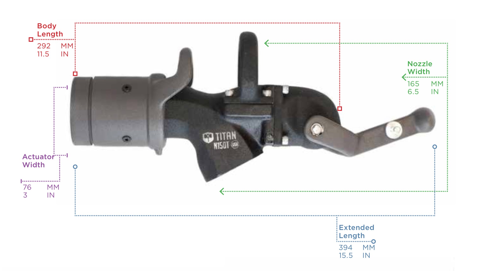 1-1/2" Fuel Nozzle - Titan - N150Tp - GlowUp Home